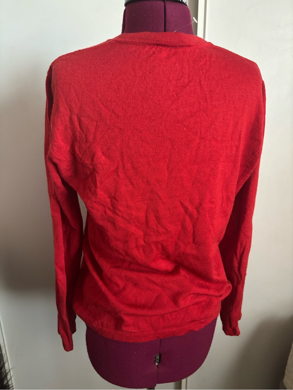NWOT Calvin Klein Red Women's Lightweight Crewneck Sweater, Size XL